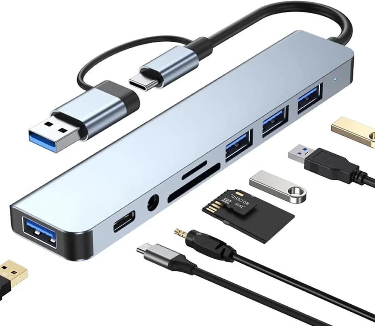 9180B USB-C 8-in-1 Multiport Hub